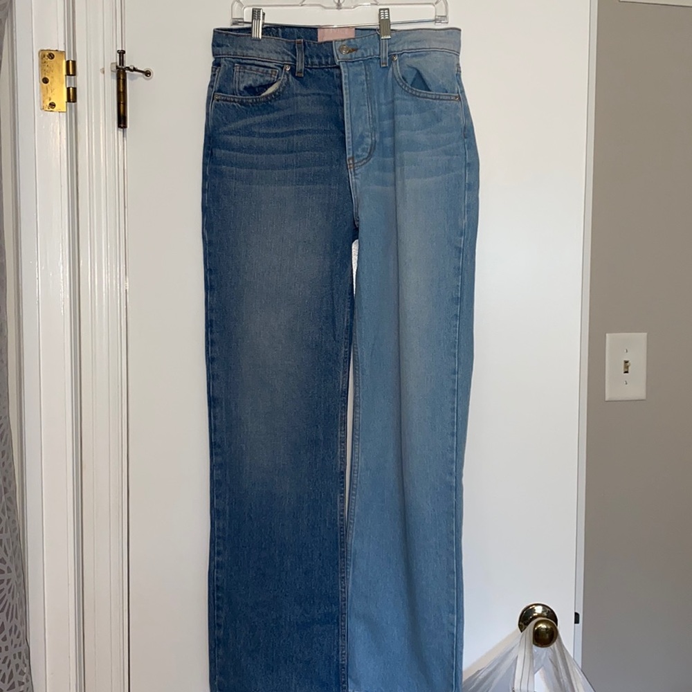 Two-toned Mom Jeans